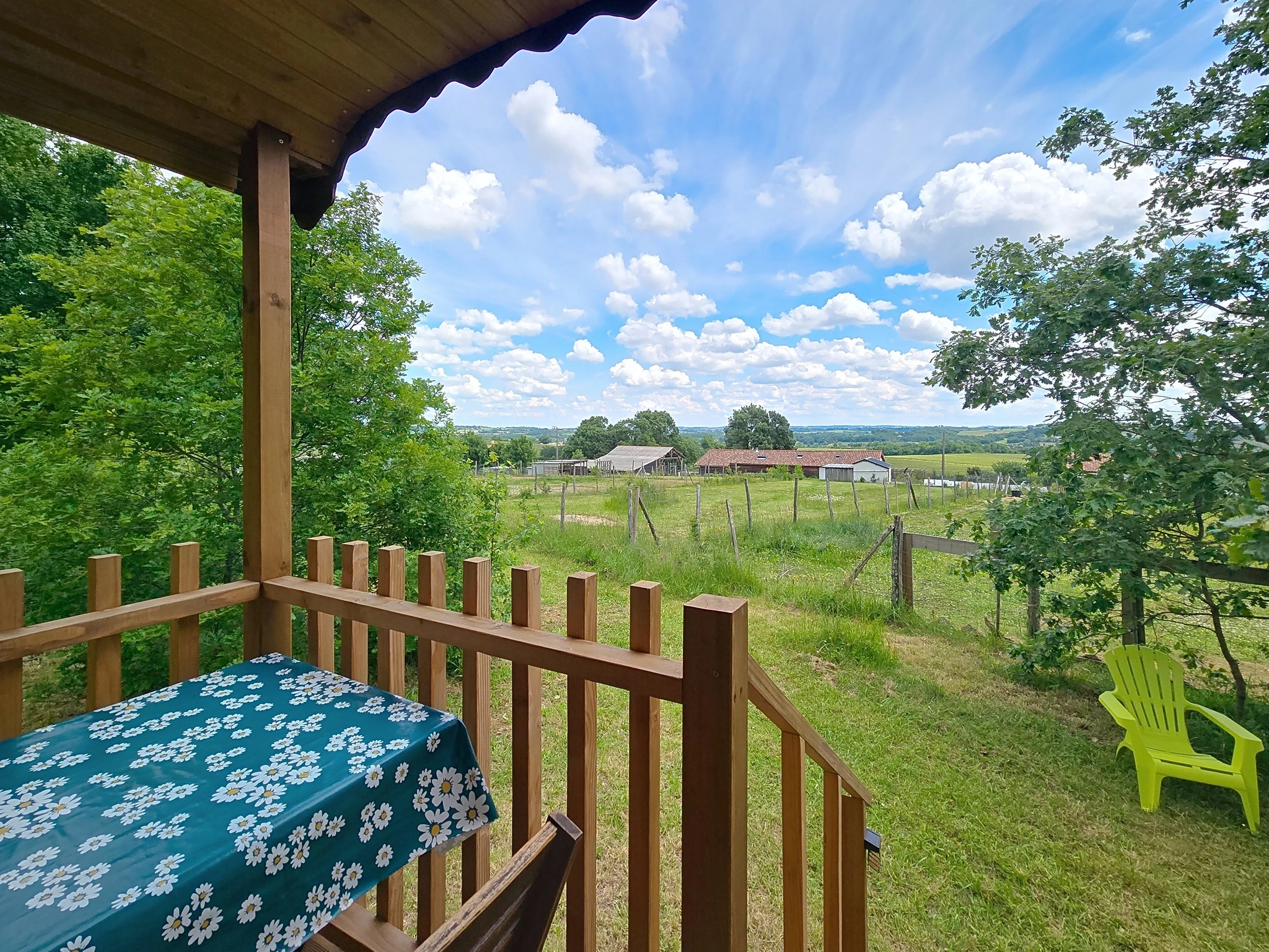 Roulotte l'âne au salon en Armagnac-vue de la terrasse en pleine nature.jpg